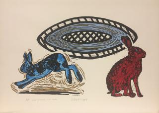 Blue rabbit, red hare