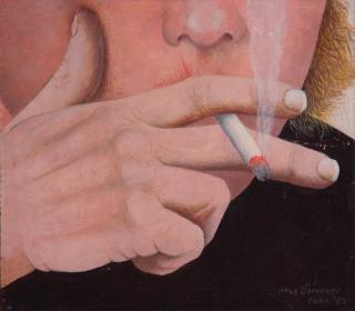 Een sigaret roken