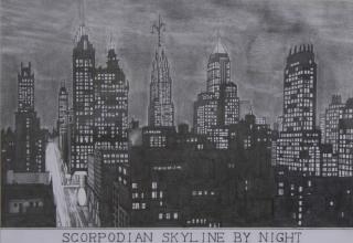 Scorpodian Skyline by Night