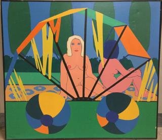 Plastic tent in landschap