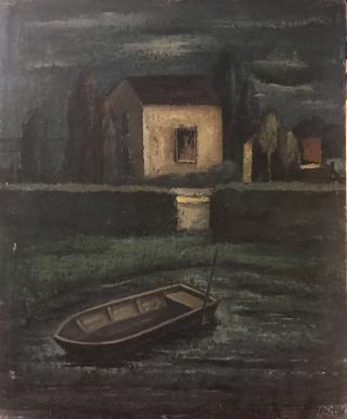Landschap met boot